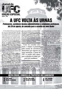 Capa do Jornal da UFC Edição Especial - agosto de 2008