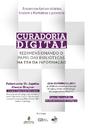 Imagem: Cartaz da palestra sobre curadoria digital (Foto: Divulgação)