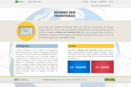 Imagem: Capa do site do programa Idiomas sem Fronteiras