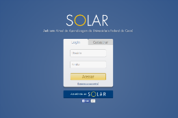 Imagem: Página inicial da plataforma Solar 2.0