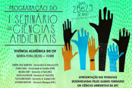Imagem: Cartaz do I Seminário de Ciências Ambientais (Imagem: Divulgação)