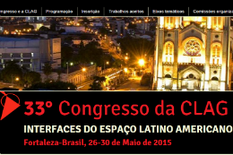 Imagem: Página inicial do site da 33ª edição da Conferência de Geógrafos Latino-Americanos (Imagem: Reprodução da Internet)