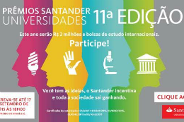 Imagem: banner de divulgação do Santander Universidades 2015