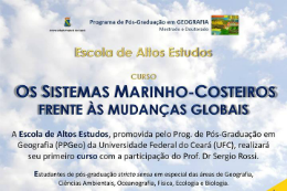 Imagem: Cartaz da Escola de Altos Estudos a ser promovida pelo Programa de Pós-Graduação em Geografia (Imagem: Divulgação)
