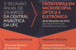 Imagem: Cartaz com programação da 1ª Reunião Anual de Usuários da Central Analítica da UFC