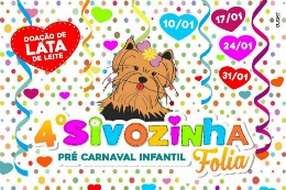 Imagem: Cartaz do pré-Carnaval infantil Sivozinha Folia (Imagem: Divulgação)