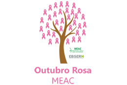 Imagem: Logo do Outubro Rosa na Maternidade-Escola Assis Chateaubriand (MEAC) (Imagem: Divulgação)