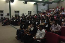 Imagem: Plateia no auditório do bloco I do Campus Mucambinho