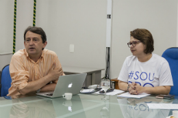 Imagem: Prof. Almir Holanda e Profª Diana Azevedo, Diretor e Vice-Diretora do CT