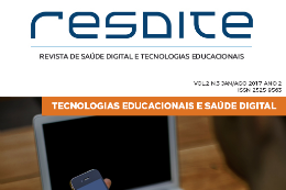 Imagem: Capa da terceira edição da Revista de Saúde Digital e Tecnologias Educacionais (Resdite) (Imagem: Divulgação)