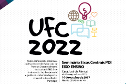 Imagem: Cartaz do seminário que discutirá o eixo "ensino" para o PDI 2018-2022