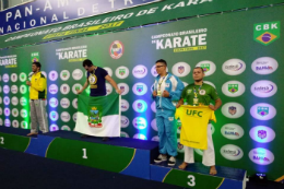 Imagem: Dário Gama ganhou o bronze na categoria acima de 84 kg da divisão principal (Foto: Divulgação/Desporto-UFC)