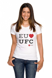 Imagem: A campanha EU ♥ UFC será incorporada na camiseta oficial do evento (Foto: divulgação)