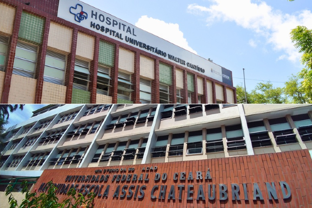 Imagem: Fachada do HUWC e MEAC
