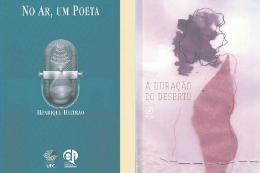 Imagem: Capas dos livros No ar, um poeta e A duração do deserto.