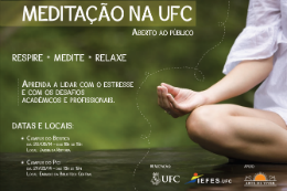 Imagem: Cartaz de divulgação da meditação na UFC.