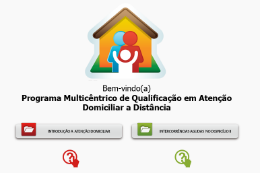 Imagem: Página inicial do site do Programa Multicêntrico de Qualificação Profissional em Atenção Domiciliar a Distância