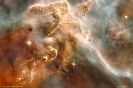 Imagem: A nebulosa Eta Carinae é um berçário de estrelas a ser observada (Foto: Nasa/Reprodução da internet)