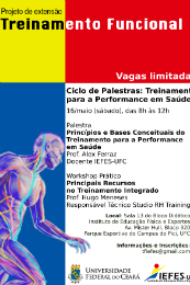 Imagem: Cartaz do ciclo de palestras Treinamento para a Performance em Saúde