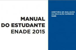 Imagem: Reprodução da capa do Manual do Estudante - Enade 2015