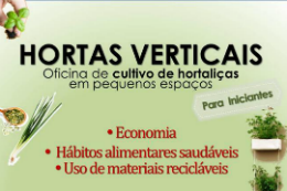 Imagem: Cartaz da oficina de cultivo de hortaliças (Imagem: Divulgação)