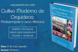 Imagem: Folder do lançamento do livro "Cultivo Moderno de Orquídeas"