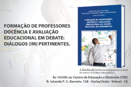 Imagem: Capa do livro sobre formação de professores que será lançado em Sobral (Imagem: Divulgação)