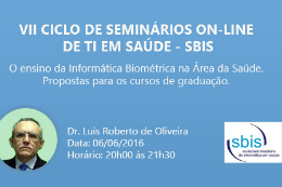Imagem: Cartaz da palestra do Prof. Luiz Roberto de Oliveira
