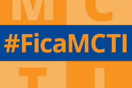 Imagem: Logomarca da campanha #FicaMCTI