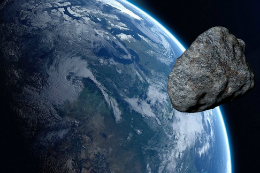 Imagem: Foto de um asteroide em direção ao planeta Terra