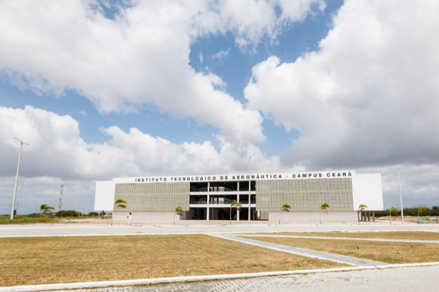 Imagem: Foto da fachada do novo Campus do ITA em Fortaleza