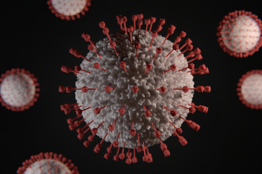 Imagem: ilustração de coronavirus na célula