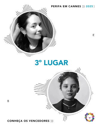 Card de divulgação da conquista do terceiro lugar da competição por Gisele (acima) e Rute (embaixo) Imagem: Card de divulgação da conquista do terceiro lugar da competição por Gisele (acima) e Rute (embaixo)