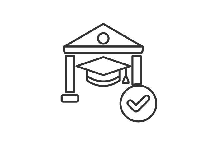 ícone representativo de admissão de graduados