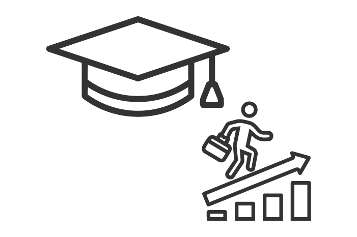 Ícone representativo de programas de pós-graduação lato sensu